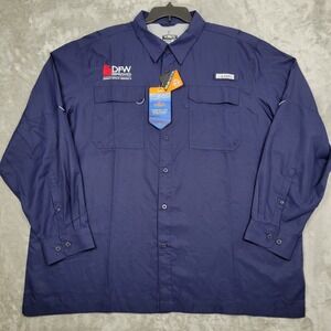 Habit Shirt Men's 2XL Blue Herring Lake River Shirt Long Sleeve Button-Up Vented